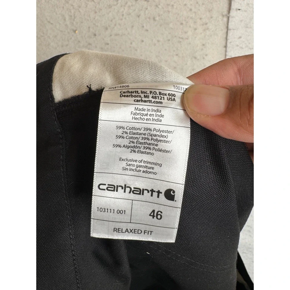Carhartt Rugged Professional Relaxed Fit Canvas Work Shorts Black BS3111-M 46